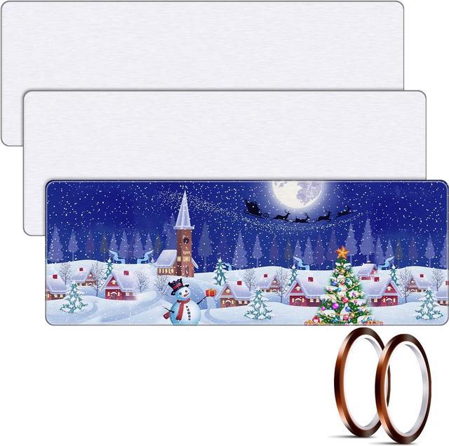 SATINIOR 3 Pieces Sublimation Mouse Pads Valentine's Pad Large DIY with 2  Rolls Heat Resistant Tapes Long Extended Mousepad for Transfer Present 