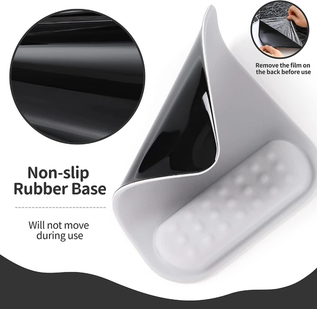 Alt view image 5 of 7 - Superfine Fiber Soft Memory Foam Ergonomic Mouse Pad with Wrist Rest Support, Comfortable Large Gray Mousepad with Non-Slip Base for Computer, Gaming, Office, etc