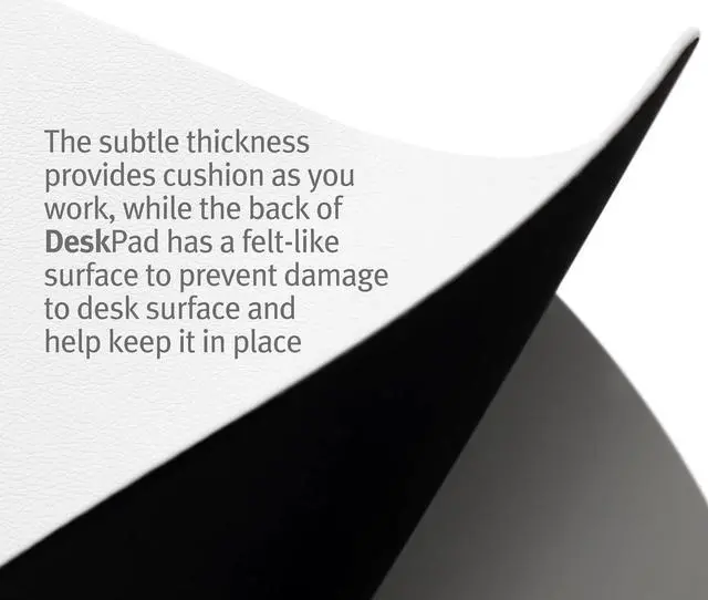 Alt view image 3 of 7 - Twelve South Sustainable Leather Large Desk Pad - Desk Mat for Computer, Mouse Traction Surface, Desk Protector, Large Mouse Pad, Moisture and Heat Resistant, Non-Slip Desk Pad, Spill Resistant, Grey