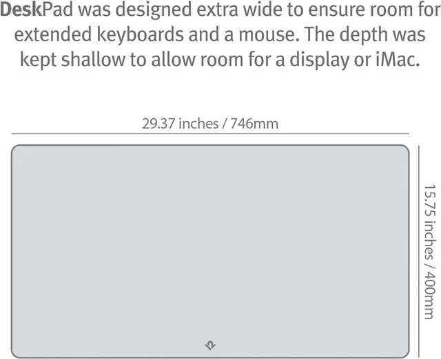 Alt view image 6 of 7 - Twelve South Sustainable Leather Large Desk Pad - Desk Mat for Computer, Mouse Traction Surface, Desk Protector, Large Mouse Pad, Moisture and Heat Resistant, Non-Slip Desk Pad, Spill Resistant, Grey