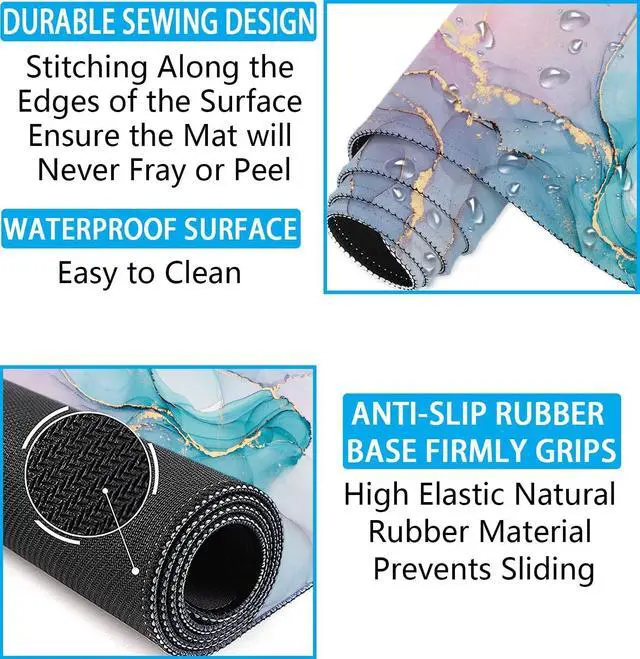 Alt view image 5 of 7 - Desk Mat Mouse Pad with Wrist Rest 4-in-1 Large Mouse Pads for Desk Ergonomic Mouse Pad and Keyboard Wrist Rest Gaming Keyboard Mat for Office Home