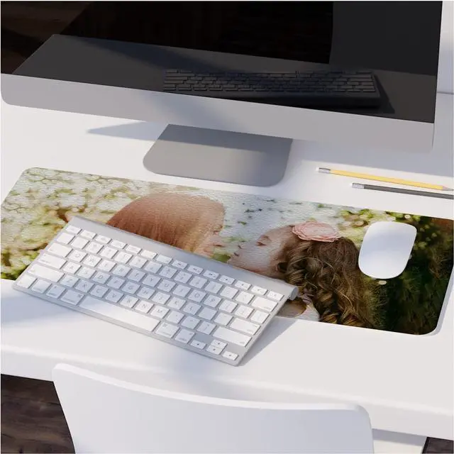 Alt view image 3 of 7 - Large Leather Custom Mouse Pad16x32 or 10x16, Add Photo, Picture, Logo & TextPersonalized Your Own Mouse Pad (16x32)