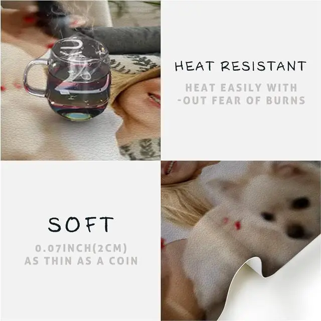Alt view image 6 of 7 - Large Leather Custom Mouse Pad16x32 or 10x16, Add Photo, Picture, Logo & TextPersonalized Your Own Mouse Pad (16x32)