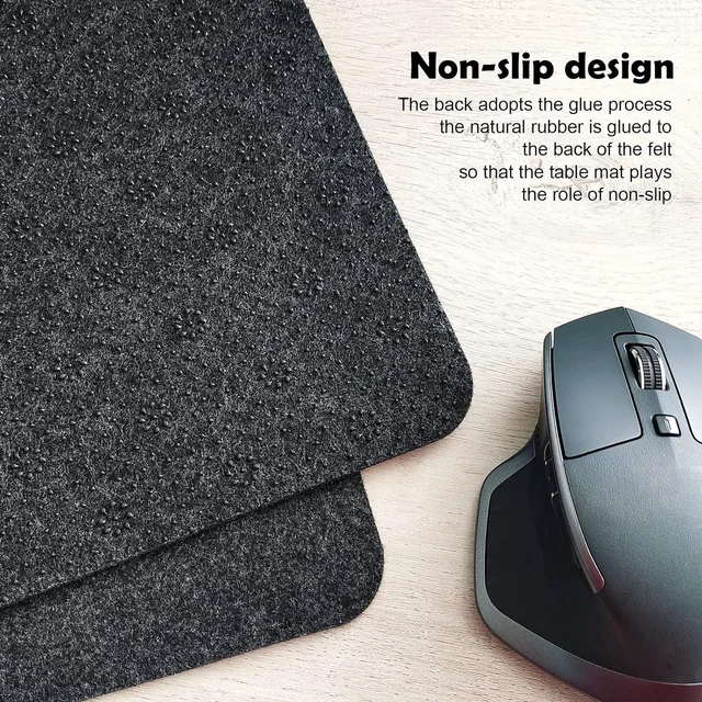 Alt view image 3 of 7 - DAWNTREES Large Felt Desk Mat,39.4''x19.69'' Full Keyboard and Mouse Pad
