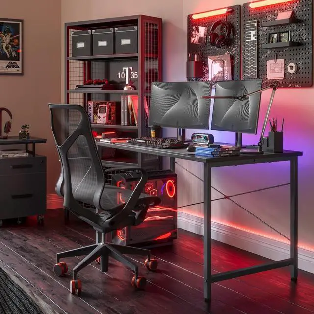 Alt view image 6 of 7 - BANTI Computer Desk, 40 inch Home Office Desk, Modern Simple Style PC Table for Home, Office, Study, Writing, Black