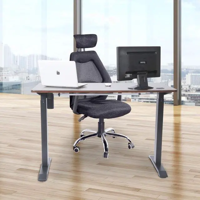 Alt view image 4 of 7 - UNICOO Electric Height Adjustable Standing Desk, Electric Standing Workstation, Sit Stand Table, Home Office Compter Desk,Gaming Table, Whole-Piece Desktop 48 * 24 in (KT1001-MB)