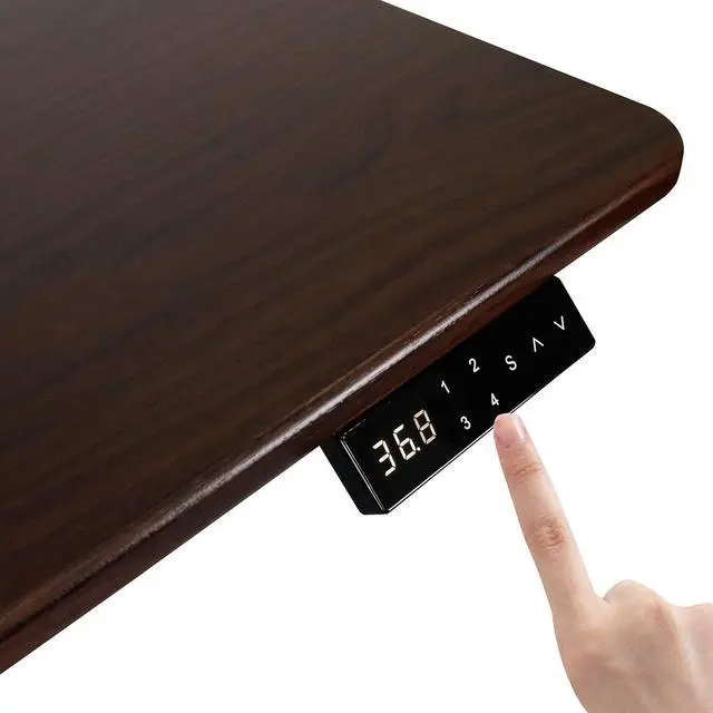 Alt view image 6 of 7 - UNICOO Electric Height Adjustable Standing Desk, Electric Standing Workstation, Sit Stand Table, Home Office Compter Desk,Gaming Table, Whole-Piece Desktop 48 * 24 in (KT1001-MB)