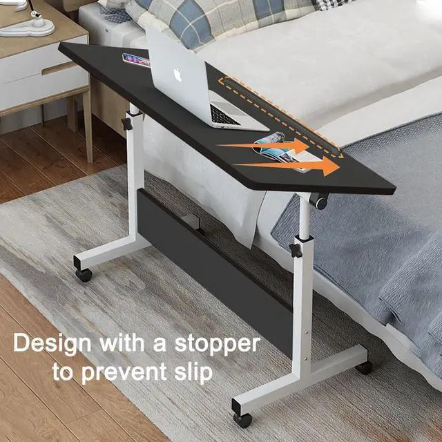 Alt view image 6 of 6 - Rolling Desk Adjustable Height,Rolling Computer Cart,Portable Laptop Desk,Small Adjustable Home Office Desk,Rolling Laptop Desk,Small Portable Desk