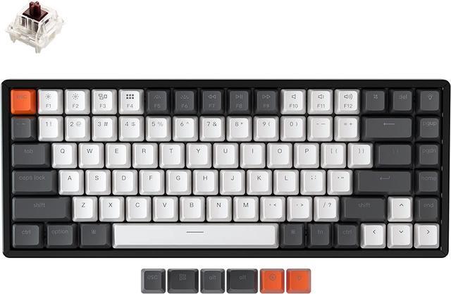 Keychron K2 Version 2 Wireless Gaming Mechanical Keyboard, Bluetooth/USB  Wired Compact 84 Keys RGB LED Backlit N-Key Rollover Aluminum Frame for Mac  Windows, Gateron G Pro Brown Switch Gateron Brown Switch v 