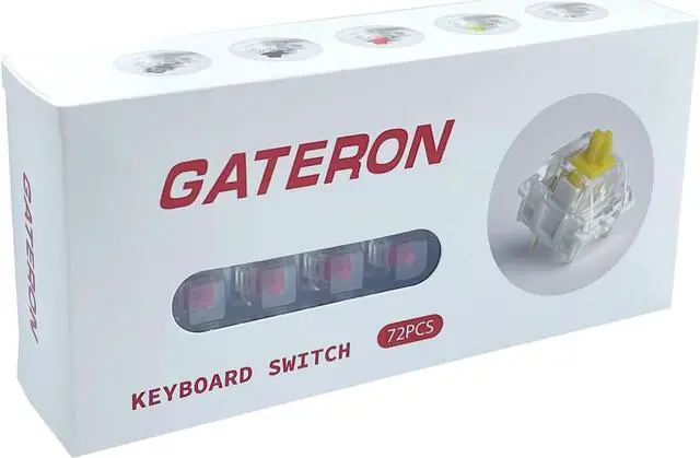 Alt view image 6 of 6 - Gateron G Brown Pro 3.0 Switches Pre-lubed 3pin RGB SMD Linear for Gaming Mechanical Keyboard (72Pcs, Pro Red 3.0)