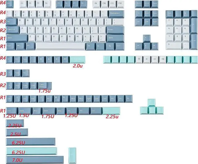 Alt view image 2 of 6 - PBT shoko Custom keycaps168 Key Cherry Profile Doubleshot Key Cap Set for 60%/64/84/108 Cherry/gateron MX switches US ANSI Layout Mechanical Keyboard