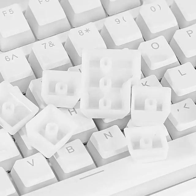 Alt view image 4 of 7 - White Pudding Keycaps Backlit PBT Doubleshot Cherry MX Keyset OEM Profile for US UK Layout 61 68 84 87 104 108 MX Switches Mechanical Keyboard(White)