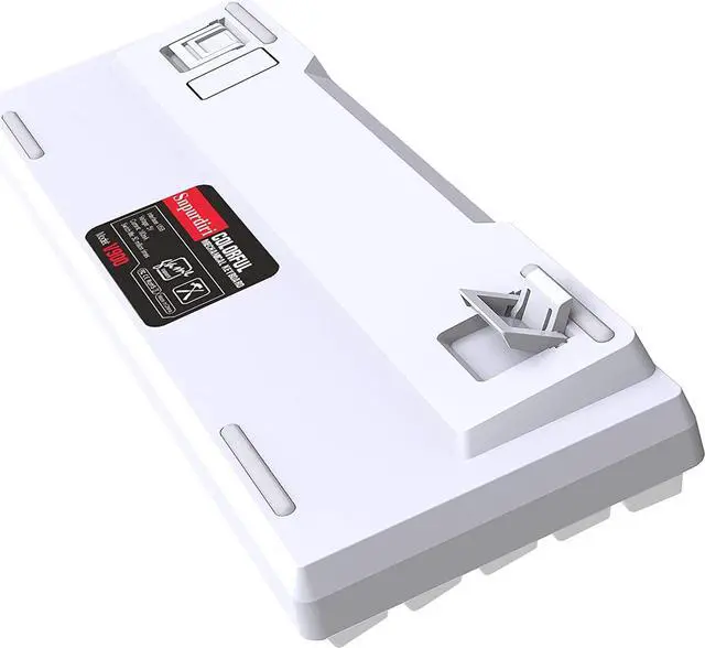 Alt view image 2 of 7 - Snpurdiri Wired 60% Mechanical Gaming Keyboard, White LED Backlit Ultra-Compact Small Office Keyboard for Windows Laptop PC Mac (White-Red, Red Switches)