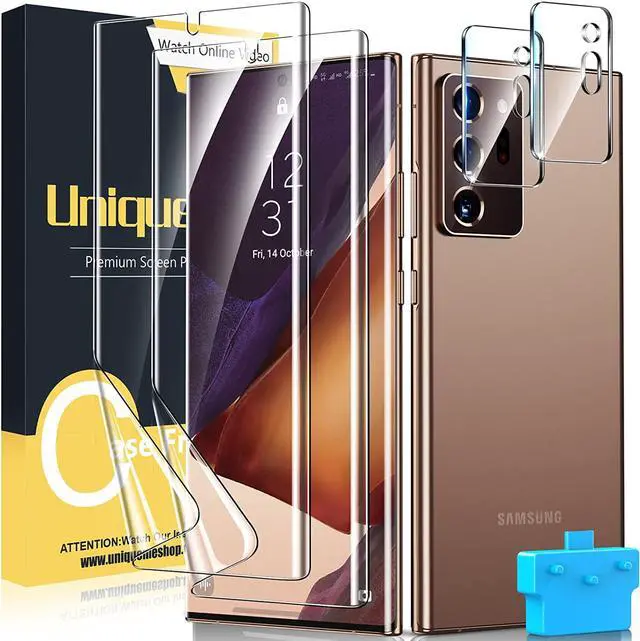 Main image of [2+2 Pack] Compatible with  Galaxy Note 20 Ultra 6.9 inch Soft TPU Screen Protector Not Glass and Camera Lens Protector HD Clarity [Case Friendly][Bubble Free] [Anti-slip tool]