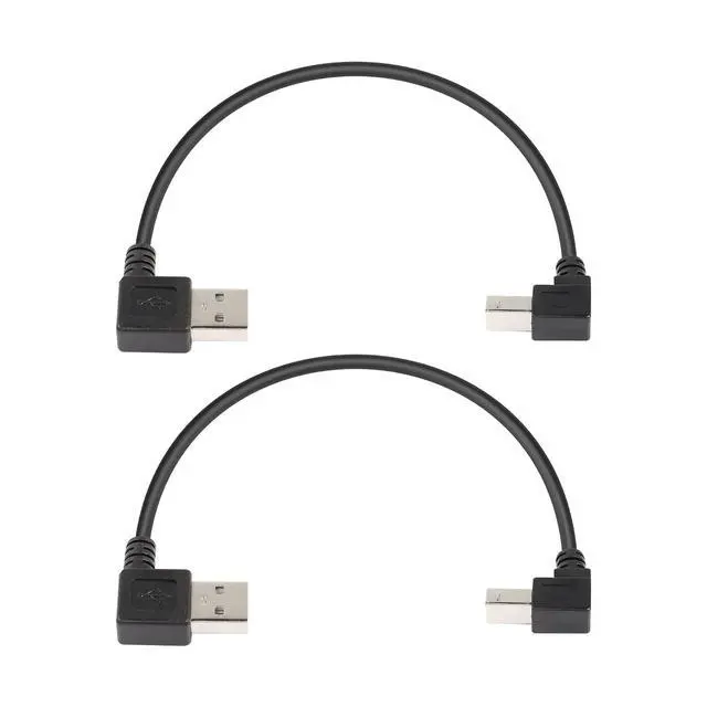 Alt view image 6 of 6 - 1ft Left Angle USB A to B Cable, Printer & Scanner, 90 Degree USB 2.0 Type A Male to Type B Male