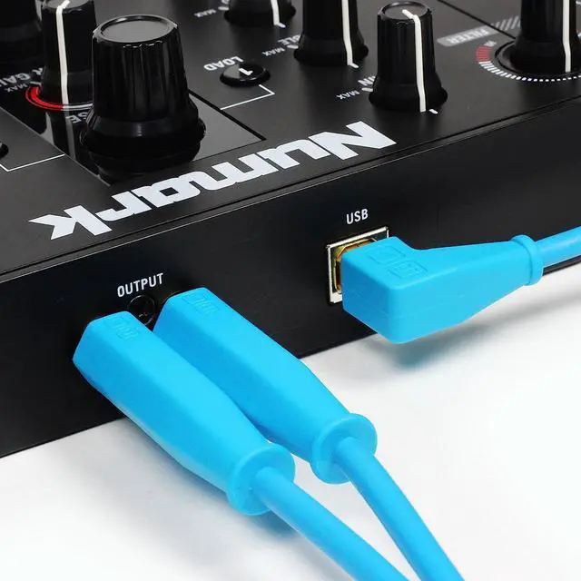 Alt view image 2 of 5 - DJ TechTools Chroma Cables Right-Angled USB-A to USB-B Cable | 1.5m / 5 ft | Audio Optimized | Shielded from Interference | Cable Tie (Blue)