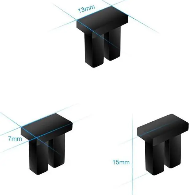 Alt view image 6 of 6 - SFP SFP+ SFP28 Dust Cover Fiber Optic Dust Caps Optical Transceiver Plugs for LC Duplex Port, Black Silicone, 50pcs