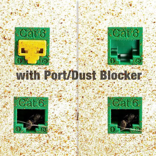 Alt view image 7 of 7 - NTW- Archtech NL-PBK10-YL Locking RJ45 Port/Dust Blocker with Color Coded Keys