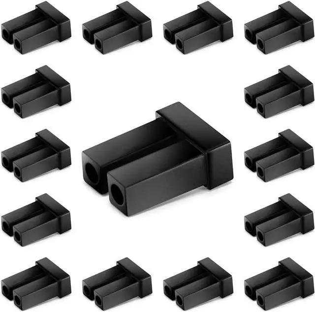 Main image of SFP SFP+ SFP28 Dust Cover Fiber Optic Dust Caps Optical Transceiver Plugs for LC Duplex Port, Black Silicone, 50pcs