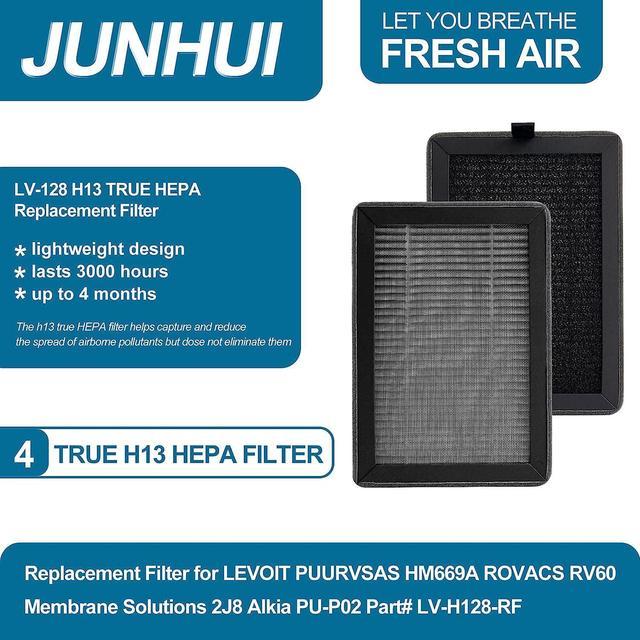 2Pcs For Levoit LV-H128 Purifier,Compatible with PUURVSAS (HM669A)/ROVACS  (RV60)