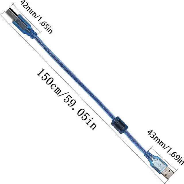 Alt view image 6 of 7 - Printer Sharing Switch, 2-Port USB 2.0 Switch Adapter for USB Device Port Sharing Between 2 Computers (2 Switch),with 2 Pack USB 2.0 Male Cable