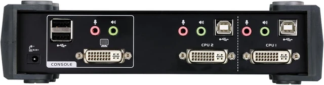 Alt view image 7 of 7 - ATEN 2-Port USB 2.0 DVI KVMP Switch with Cables CS1762A (Silver)