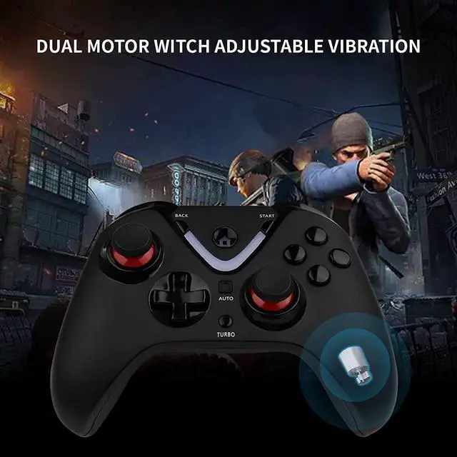 Alt view image 5 of 6 - ROTOMOON Wireless Game Controller with LED Lighting Compatible with Xbox One S/X, Xbox Series S/X, PC Gaming Gamepad, Remote Joypad with 2.4G Wireless Adapter Perfect for FPS GamesBlack