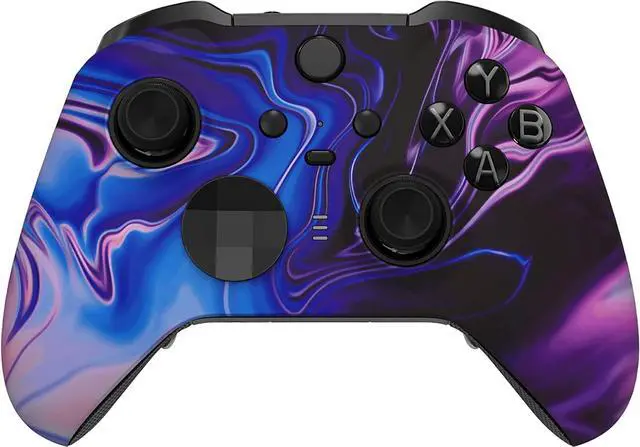 Main image of eXtremeRate Origin of Chaos Faceplate Cover, Soft Touch Front Housing Shell Case Replacement Kit for Xbox One Elite Series 2 Controller Model 1797 - Thumbstick Accent Rings Included