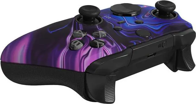 Alt view image 7 of 7 - eXtremeRate Origin of Chaos Faceplate Cover, Soft Touch Front Housing Shell Case Replacement Kit for Xbox One Elite Series 2 Controller Model 1797 - Thumbstick Accent Rings Included