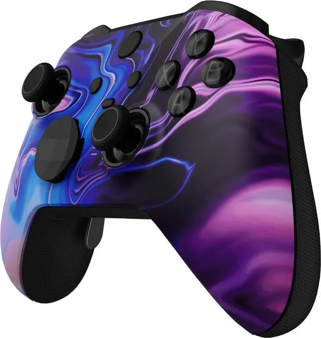 Alt view image 6 of 7 - eXtremeRate Origin of Chaos Faceplate Cover, Soft Touch Front Housing Shell Case Replacement Kit for Xbox One Elite Series 2 Controller Model 1797 - Thumbstick Accent Rings Included