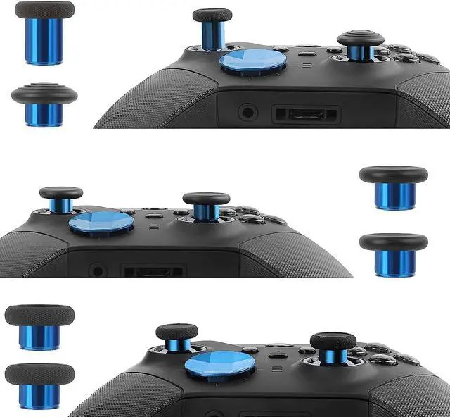 Alt view image 2 of 7 - TOMSIN 13 in 1 Xbox Elite Series 2 Controller Accessories Replacement Pack,6 Metal Thumbsticks,2 D-Pads,4 Paddles and 1 Adjuster for Xbox Elite Controller Series 2 Core Accessory Parts(Blue)