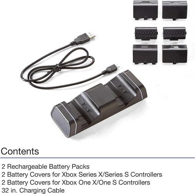 Alt view image 6 of 7 - Verbatim Dual Charging Stand with 2 Pack Rechargeable Battery Packs for use with Xbox Wireless Controller
