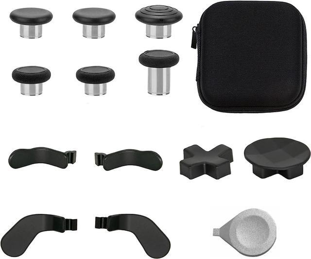Metal Thumbsticks, D-Pads, Paddles Trigger Buttons Accessories Replacement  for Xbox One Elite Series 2 Controller, Elite Series 2 Core - Black 