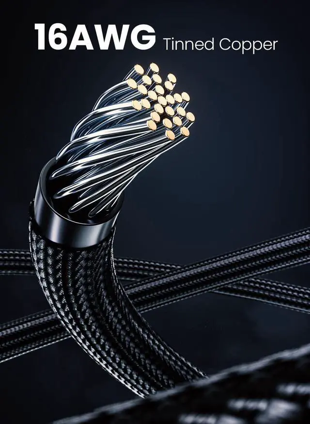 Alt view image 5 of 7 - Fasgear PCI-e 5.0 12VHPWR Extension Cable,30cm/1ft 16(12+4) Pin Male to PCIE 5.0 2x8(6+2) Pin Female Sleeved Extender Cord with 4 Combs 16AWG GPU Cable Compatible for GeForce RTX 4070,4080,4090(Black)