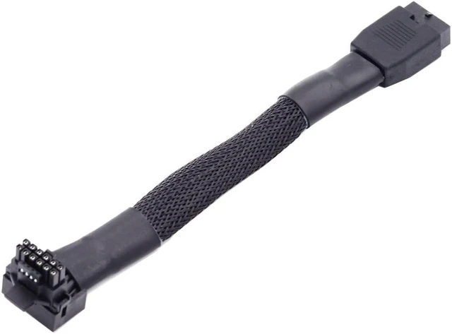 Alt view image 7 of 7 - CY 12VHPWR ATX3.0 PCI-E 5.0 Power Modular Cable Male to Female Up Angled 90 Degree Extension for 3080 3090TI PSU 16Pin 12+4P Graphics Card