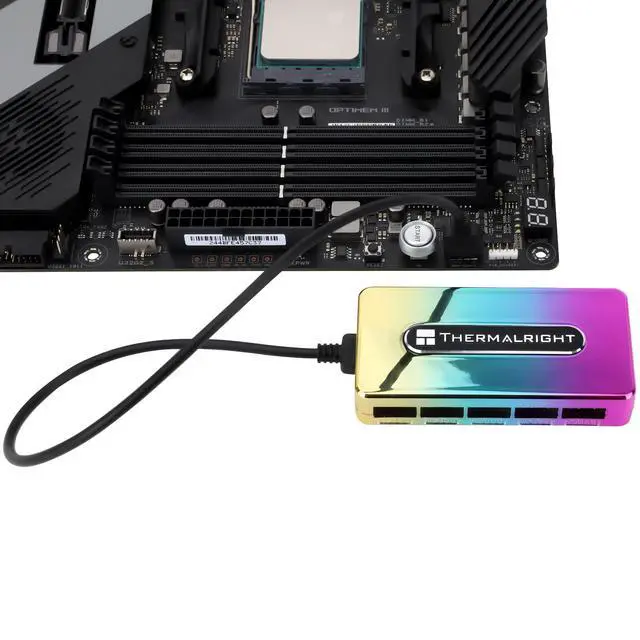 Alt view image 5 of 7 - Thermalright Integrated ARGB Fan Hub, 10-Port 5V/3Pin PC Fan Controller SATA Interface