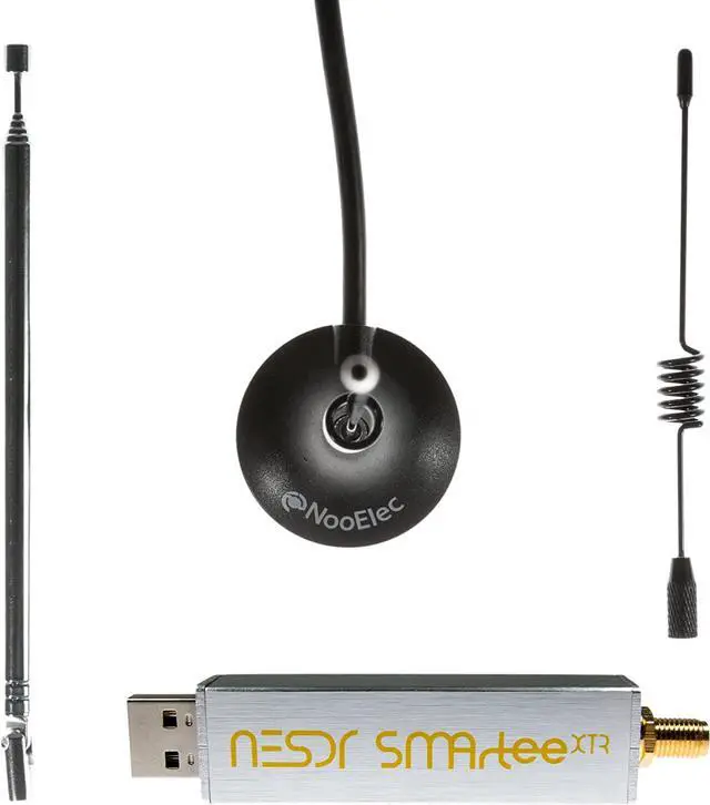 Alt view image 2 of 7 - NooElec NESDR SMArTee XTR Bundle - Premium RTL-SDR w/Extended Tuning Range, Aluminum Enclosure, Bias Tee, 0.5PPM TCXO, SMA Input & 3 Antennas. RTL2832U & E4000-Based Software Defined Radio