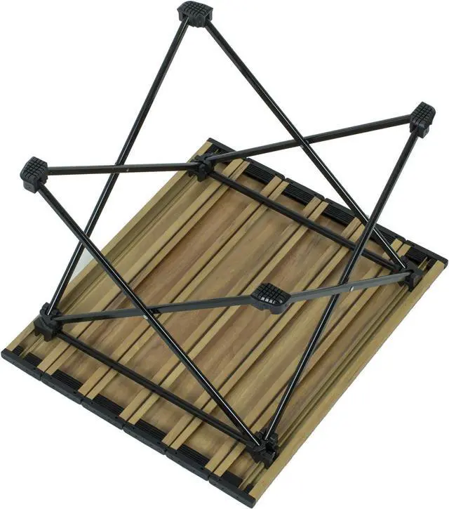 Alt view image 6 of 7 - iClimb Ultralight Compact Camping Alu. Folding Table with Carry Bag, Two Size (Nature - S)