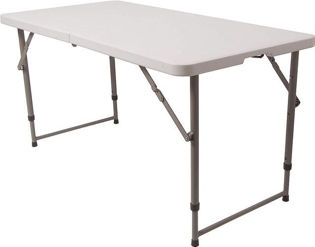 Adjustable height store utility table