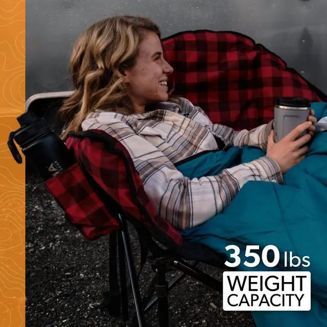 Alt view image 5 of 7 - Kuma Outdoor Gear Lazy Bear Chair with Carry Bag, Ultimate Portable Luxury Outdoor Chair for Camping, Glamping, Sports & Outdoor Adventures (Sierra/Black)