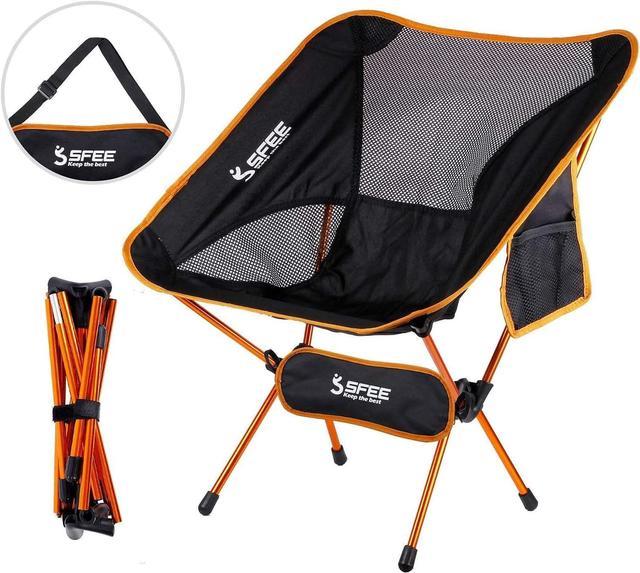 Sfee Folding Camping Chair, Portable Camp Chair Heavy Duty Ultralight  Picnic Chair Breathable Compact Kids Camping Chairs for Backpacking Hiking  Picnic Outdoors BBQ Travel Fishing with Carry Bag 