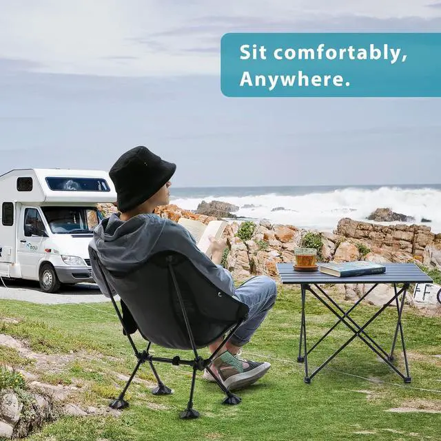 Alt view image 4 of 7 - EchoSmile Camping Chairs,Lightweight Portable Camping Folding Chair,Outdoor Backpacking Chair,Outdoor Lawn Chairs with Carry Bag for Camping Hiking Garden BBQ Fishing Beach Travel Festival