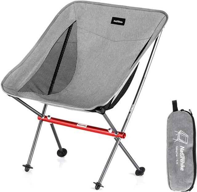 Naturehike Ultralight Folding Camping Chair,Backpacking Portable Hiking Chair  Heavy Duty 330 lbs Capacity, Compact for Outdoor Camp,Fishing,Beach,Hiking,Hunting,  Travel,Carry Bag Included 