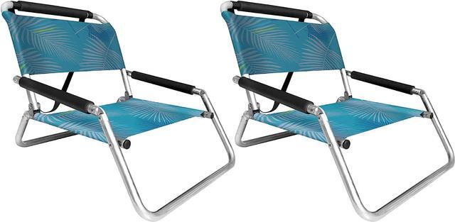 2 Pack of Neso Lightweight Water Resistant Beach Chairs with Shoulder Strap and Slip Pocket Folds Thin