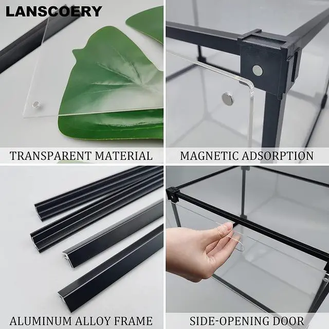 Alt view image 3 of 7 - LANSCOERY Transparent Acrylic Shoe Box Magnetic Side Open Shoes Box Plastic Storage Shoe Box Sneaker Show Box Shoes Display Box Shoe Container Clear Closet Shelf Shoe Organizer