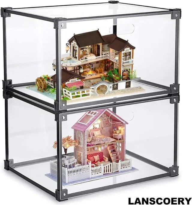 Alt view image 7 of 7 - LANSCOERY Transparent Acrylic Shoe Box Magnetic Side Open Shoes Box Plastic Storage Shoe Box Sneaker Show Box Shoes Display Box Shoe Container Clear Closet Shelf Shoe Organizer