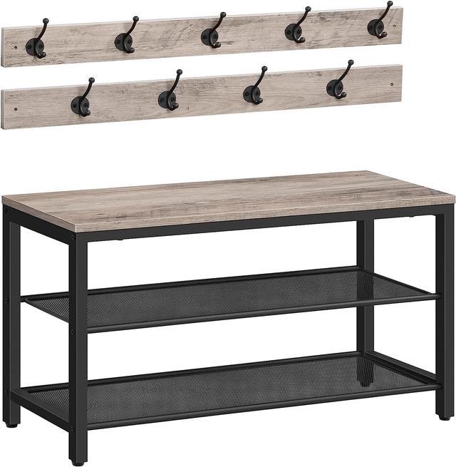 Shoe bench and on sale coat rack set