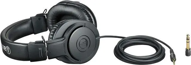 Alt view image 3 of 6 - Audio-Technica ATH-M20X Professional Studio Monitor Headphones, Black