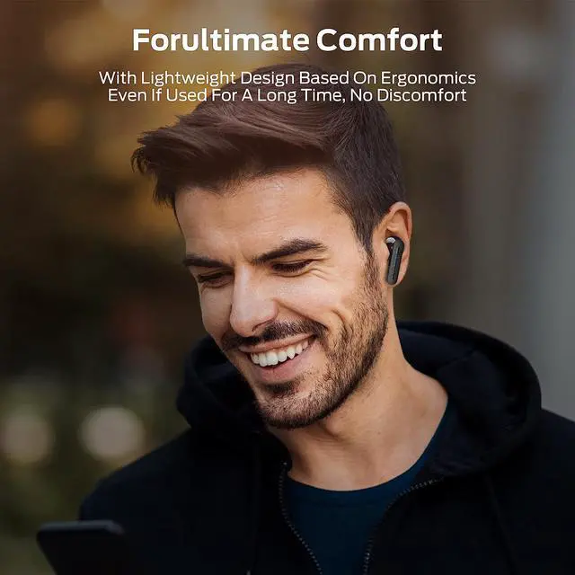 Alt view image 6 of 6 - Wireless Earbuds Bluetooth 5.3 Headphones with CVC 8.0 Noise Reduction, IPX8 Waterproof in-Ear Stereo Earphones 60H Playtime, Bluetooth Earbuds with Fast Charging for Sport