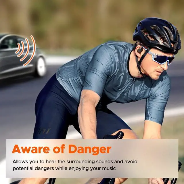 Alt view image 3 of 7 - Truefree Open Ear Bluetooth 5.3 Headphones, Wireless Earbuds with Earhooks, ENC Noise-Cancellation, Immersive Stereo Sound by 16.2mm Driver,4 Mics Clear Calls, 45H Playtime, for Workout, APP Control